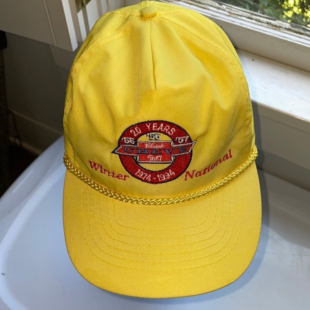 Vtg 1994 Winter National ‘55 ‘56 ‘57 Classic Chevy International yellow cap